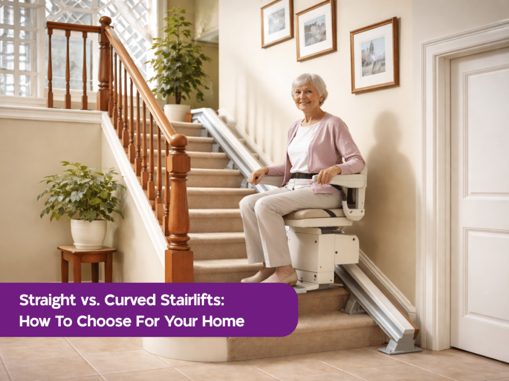 Straight versus Curved Stairlifts - how to choose for your home
